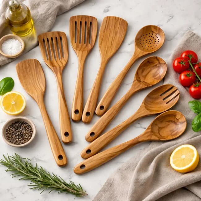 olive wood utensils set olive wood utensils set
